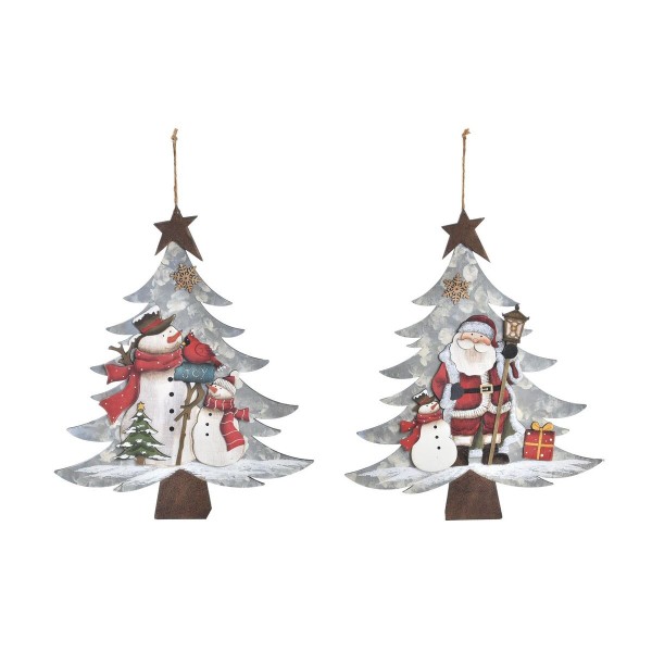 Χριστουγεννιάτικο Στολίδι DKD Home Decor Μέταλλο (28,5 x 1,8 x 35 cm) (x2)