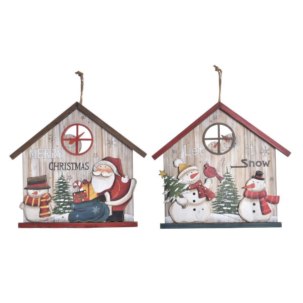 Χριστουγεννιάτικο Στολίδι DKD Home Decor Ξύλο (30 x 2 x 28 cm) (x2)