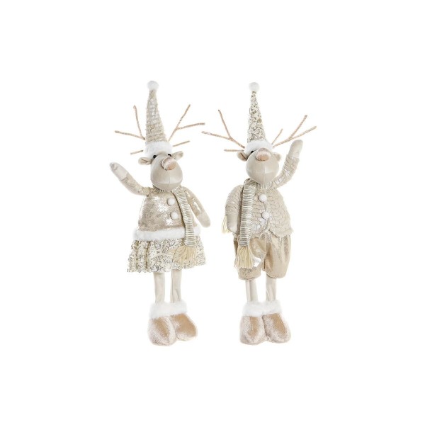 Διακόσμηση DKD Home Decor πολυεστέρας Τάρανδος (18 x 10 x 61 cm) (x2)