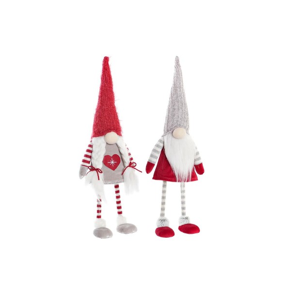 Διακοσμητική Φιγούρα DKD Home Decor Χριστουγεννιάτικο στεφάνι Νάνος πολυεστέρας (15 x 12 x 55 cm) (x2)