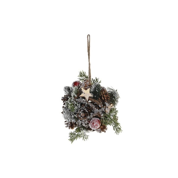 Χριστουγεννιάτικη μπάλα DKD Home Decor Ανανάδες Χιονισμένο (15 x 15 x 15 cm)