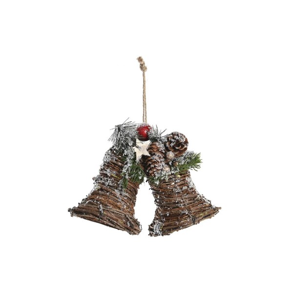 Χριστουγεννιάτικο Στολίδι DKD Home Decor Κουδούνια Ανανάς ρατάν (25 x 12 x 15 cm)