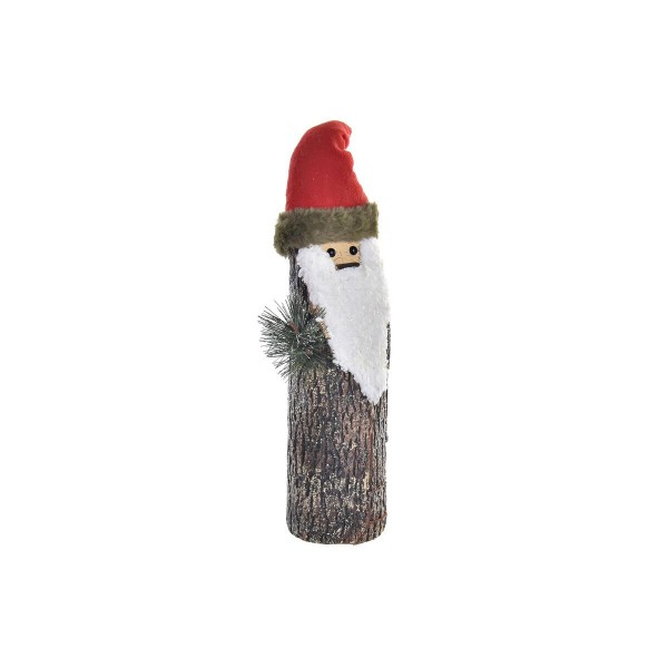 Διακοσμητική Φιγούρα DKD Home Decor Χριστουγεννιάτικο στεφάνι Άη Βασίλης Γκλίτερ Σημύδα (12 x 9 x 35 cm)