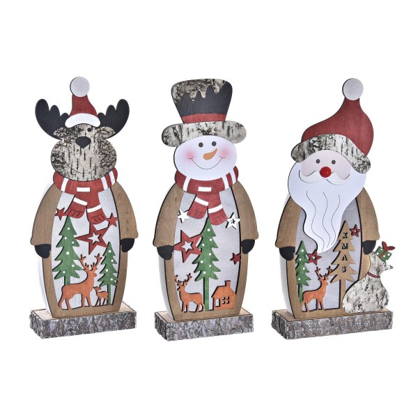 Φωτεινή διακόσμηση DKD Home Decor Χριστουγεννιάτικο στεφάνι (18 x 7 x 40,5 cm) (3 Μονάδες)