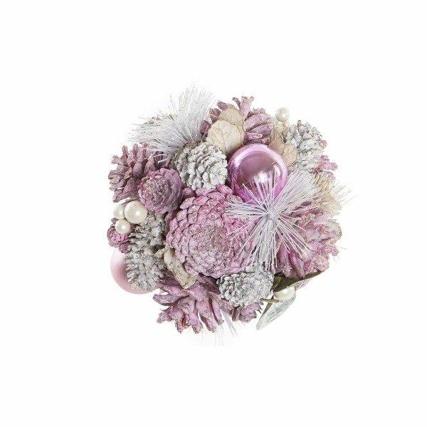 Χριστουγεννιάτικη μπάλα DKD Home Decor Ανανάδες Ανοιχτό Ροζ