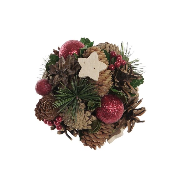 Χριστουγεννιάτικη μπάλα DKD Home Decor Κόκκινο Ανανάς Πράσινο