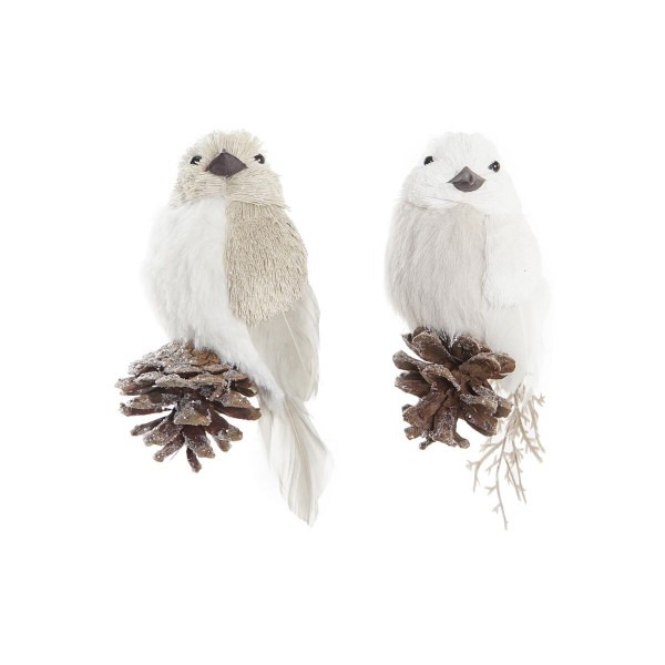 Χριστουγεννιάτικο Στολίδι DKD Home Decor Αφρός πολυεστέρας Ανανάς Fugl (6 x 5 x 12 cm) (x2)