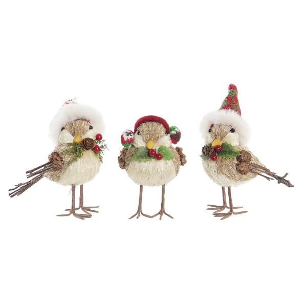 Χριστουγεννιάτικο Στολίδι DKD Home Decor Αφρός πολυεστέρας Fugl (9 x 15 x 15 cm) (3) (3 Μονάδες)