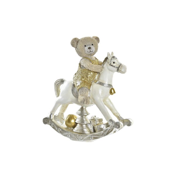Χριστουγεννιάτικο Στολίδι DKD Home Decor Άλογο Ρητίνη (13 x 6,5 x 15 cm)