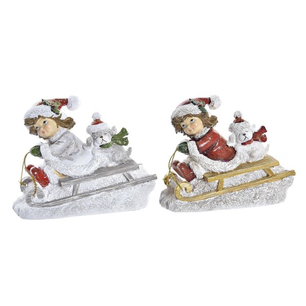 Χριστουγεννιάτικο Στολίδι DKD Home Decor Ρητίνη (13 x 6 x 10,5 cm) (x2)