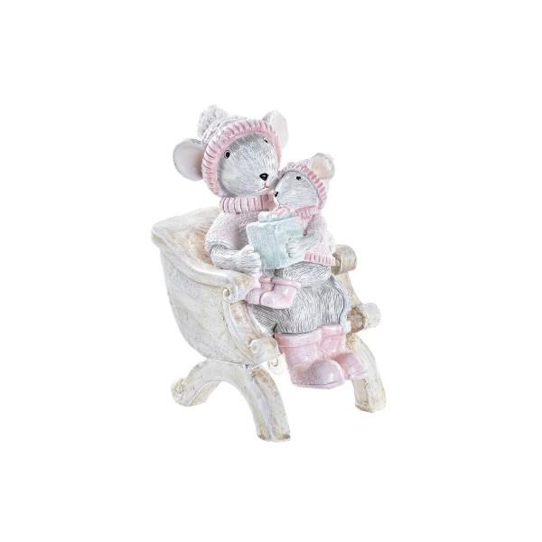 Χριστουγεννιάτικο Στολίδι DKD Home Decor Ποντίκι Ρητίνη (8 x 5,5 x 10 cm)