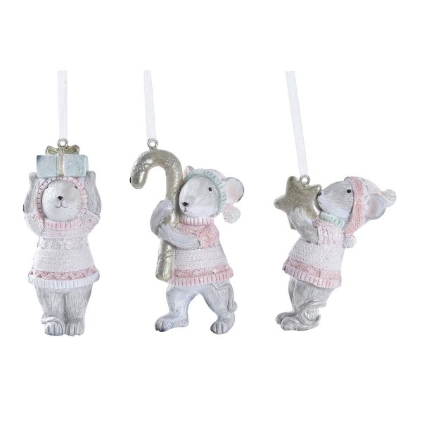 Χριστουγεννιάτικο Στολίδι DKD Home Decor Ρητίνη (5 x 3 x 8,5 cm) (3) (3 Μονάδες)