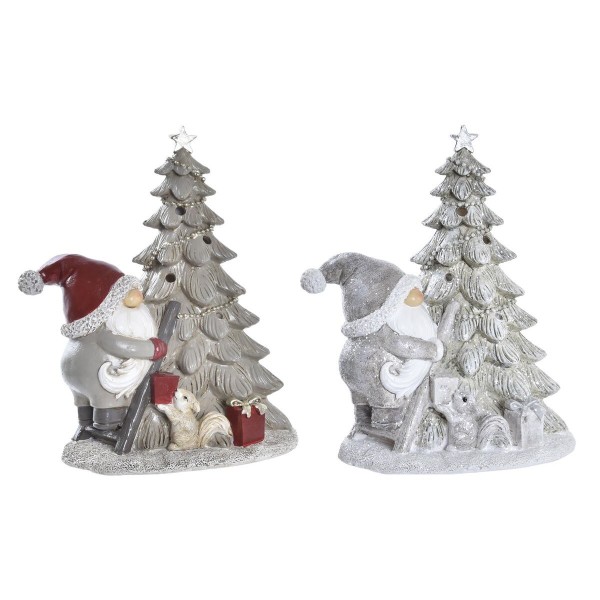 Χριστουγεννιάτικο Στολίδι DKD Home Decor Δέντρο Ρητίνη (15 x 10 x 18 cm) (x2)