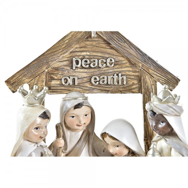 Χριστουγεννιάτικο Βηθλεέμ DKD Home Decor Μπεζ Καφέ Ρητίνη (17 x 7 x 15,5 cm)