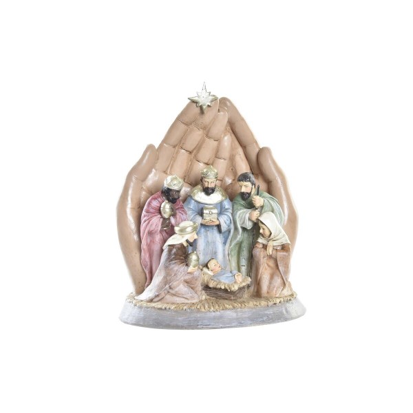 Χριστουγεννιάτικο Βηθλεέμ DKD Home Decor Ρητίνη Πολύχρωμο (14 x 11 x 17,5 cm)