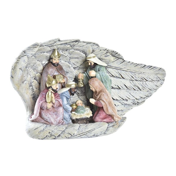 Χριστουγεννιάτικο Βηθλεέμ DKD Home Decor Μπεζ Ρητίνη Πολύχρωμο (21 x 8 x 12 cm)