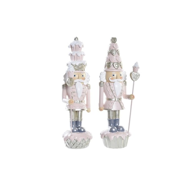 Χριστουγεννιάτικο Στολίδι DKD Home Decor Ρητίνη Γκλίτερ Καρυοθραύστης (8 x 6,5 x 23,5 cm) (x2)