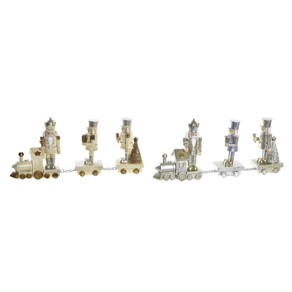 Χριστουγεννιάτικο Στολίδι DKD Home Decor Ρητίνη Τρένο (28 x 5 x 12 cm) (x2)