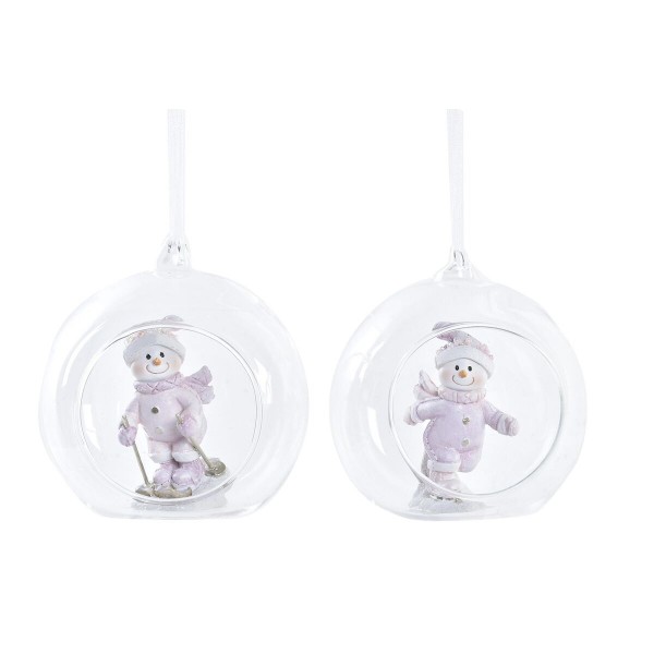 Χριστουγεννιάτικο Στολίδι DKD Home Decor Κρυστάλλινο Ρητίνη (9 x 8 x 10,5 cm) (x2)