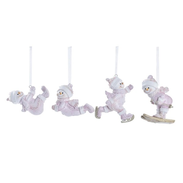 Χριστουγεννιάτικο Στολίδι DKD Home Decor Ρητίνη (7,5 x 4 x 8,5 cm) (4 Μονάδες)