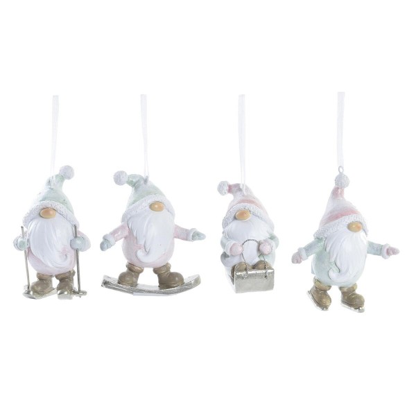Χριστουγεννιάτικο Στολίδι DKD Home Decor Ρητίνη (7 x 4 x 9,5 cm) (4 Μονάδες)