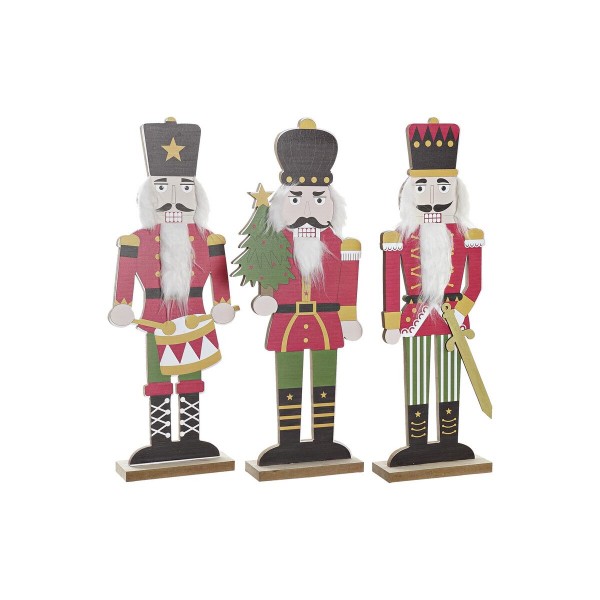 Χριστουγεννιάτικο Στολίδι DKD Home Decor MDF Καρυοθραύστης (13 x 5 x 41 cm) (3) (3 Μονάδες)