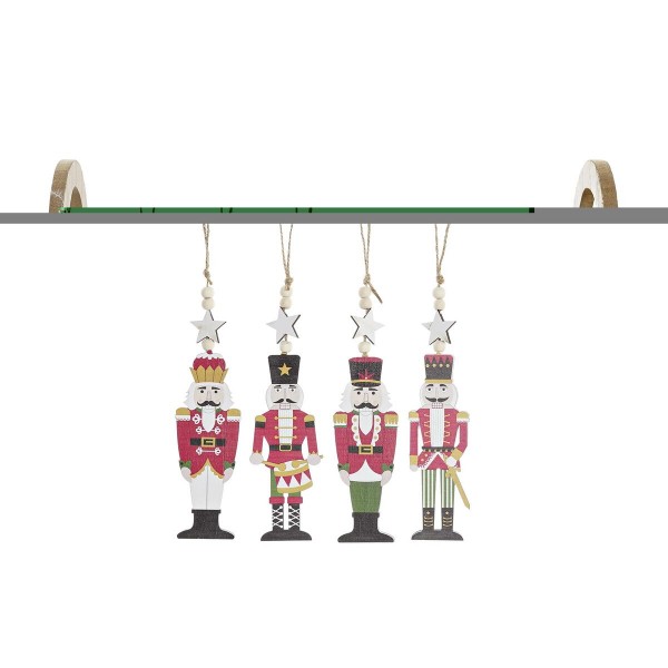 Χριστουγεννιάτικο Στολίδι DKD Home Decor Σχοινί Καρυοθραύστης Ξύλο MDF (5 x 0,3 x 31 cm) (4 Μονάδες)