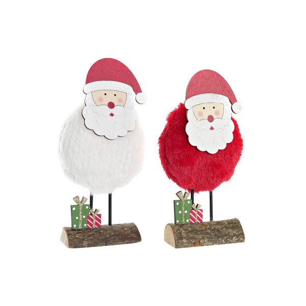 Χριστουγεννιάτικο Στολίδι DKD Home Decor πολυεστέρας MDF Άη Βασίλης (8 x 4,5 x 21 cm) (x2)