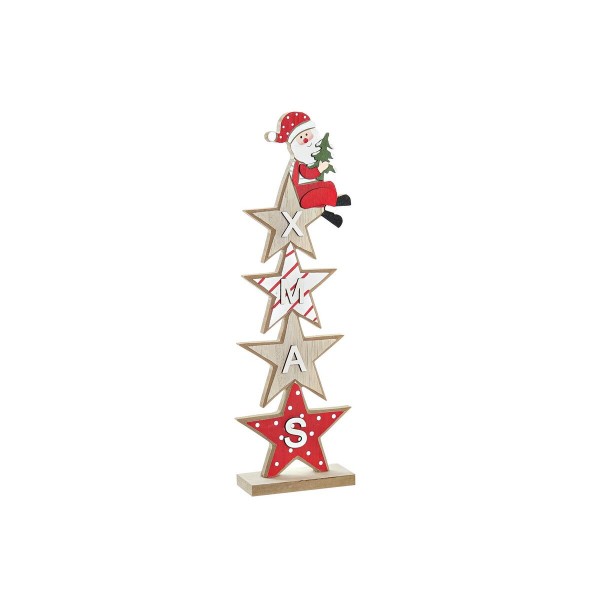 Διακόσμηση DKD Home Decor Κόκκινο Άη Βασίλης Ξύλο MDF (10 x 4 x 30,5 cm)