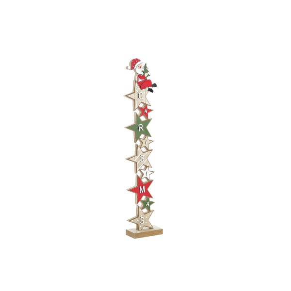 Διακόσμηση DKD Home Decor Κόκκινο Άη Βασίλης Ξύλο MDF (9 x 5 x 49 cm)