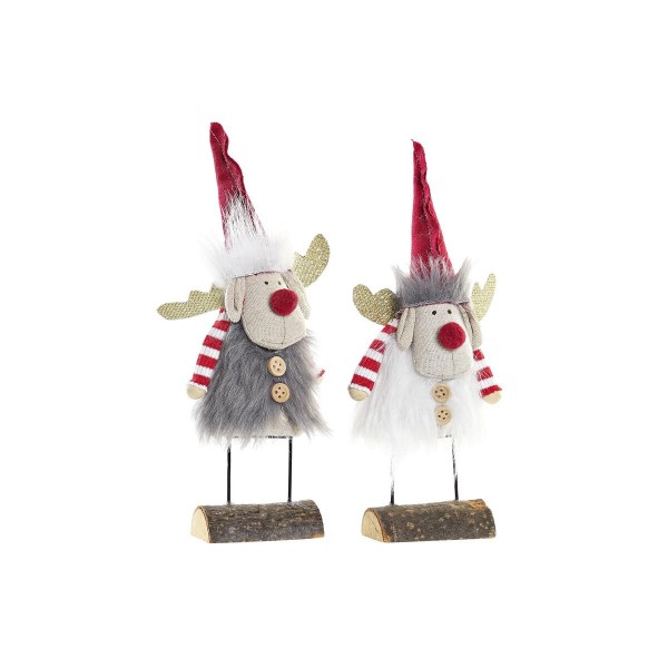 Χριστουγεννιάτικο Στολίδι DKD Home Decor πολυεστέρας Τάρανδος (8 x 5 x 23 cm) (x2)