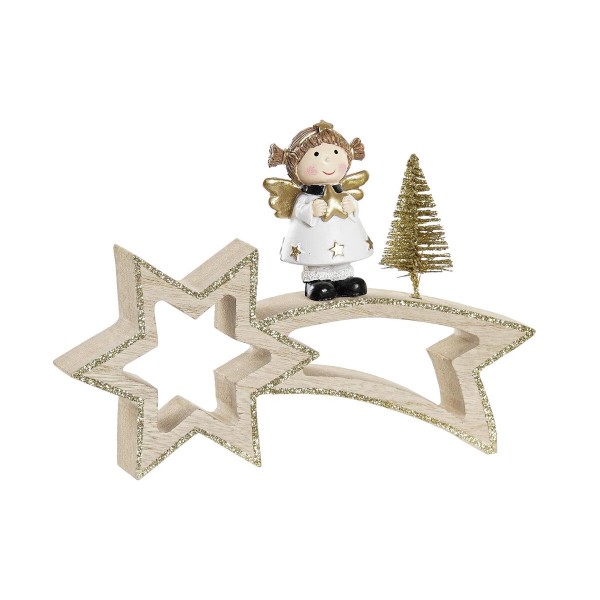 Χριστούγεννα DKD Home Decor MDF Αστέρι (18 x 2,5 x 13 cm)