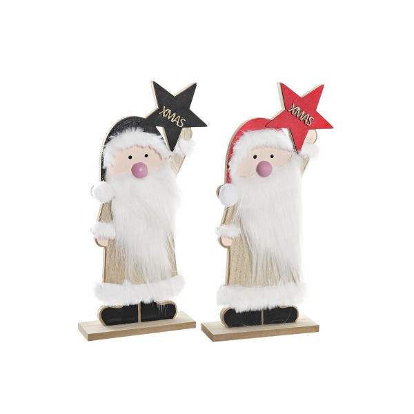 Χριστουγεννιάτικο Στολίδι DKD Home Decor MDF Άη Βασίλης (15 x 5 x 31 cm) (x2)