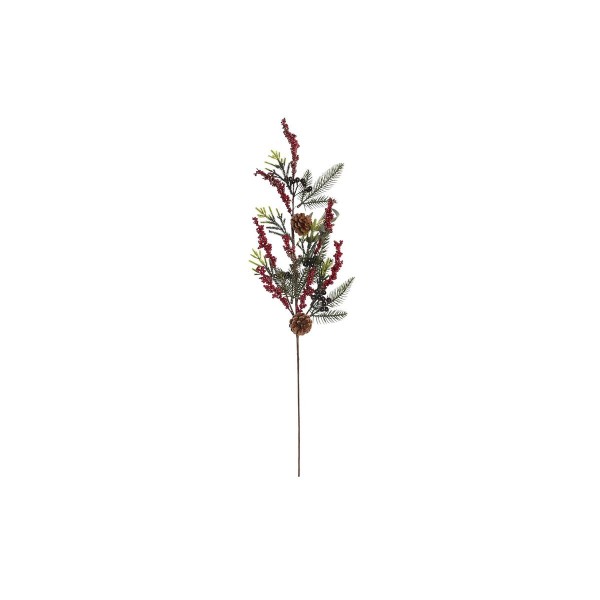 Μπουκέτο DKD Home Decor Πεύκο Κόκκινο Μέταλλο Καφέ Πράσινο PVC (13 x 6 x 82 cm)