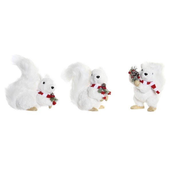 Χριστουγεννιάτικο Στολίδι DKD Home Decor πολυεστέρας Σκίουρος (3) (23 x 12 x 23 cm) (3 Μονάδες)