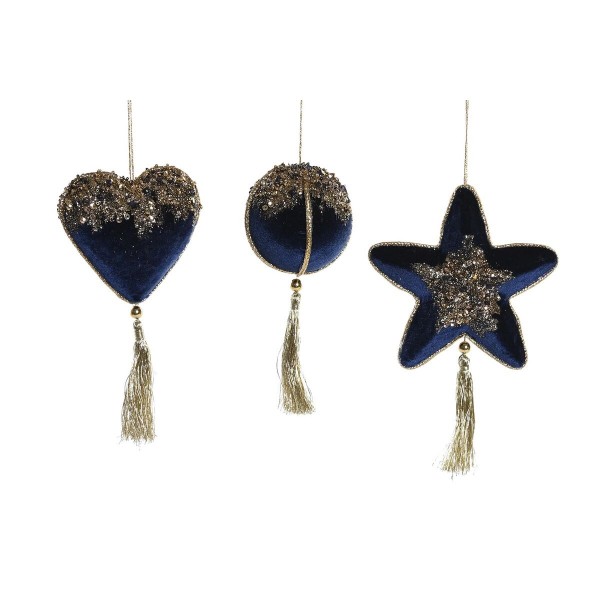 Χριστουγεννιάτικο Στολίδι DKD Home Decor πολυεστέρας (14 x 4 x 14 cm) (3 Μονάδες)