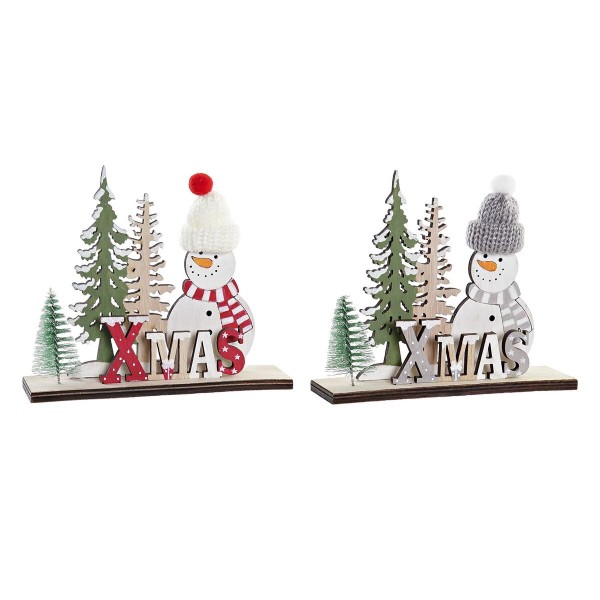 Διακόσμηση DKD Home Decor Xmas Ξύλο (12 x 4 x 15 cm) (x2)