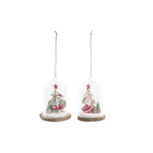 Χριστουγεννιάτικο Στολίδι DKD Home Decor Κρυστάλλινο Ξύλο (8 x 8 x 12 cm) (x2)