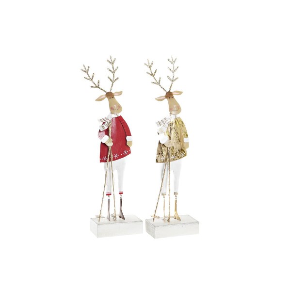 Χριστουγεννιάτικο Στολίδι DKD Home Decor MDF Τάρανδος (8 x 4 x 30 cm) (x2)