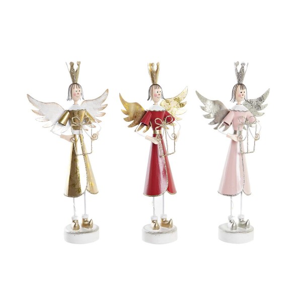 Χριστουγεννιάτικο Στολίδι DKD Home Decor Μέταλλο Άγγελος (17 x 7 x 36 cm) (3) (3 Μονάδες)