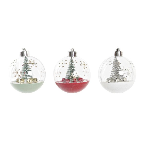 Χριστουγεννιάτικο Στολίδι DKD Home Decor Κρυστάλλινο (8 x 8 x 8 cm) (3 Μονάδες)