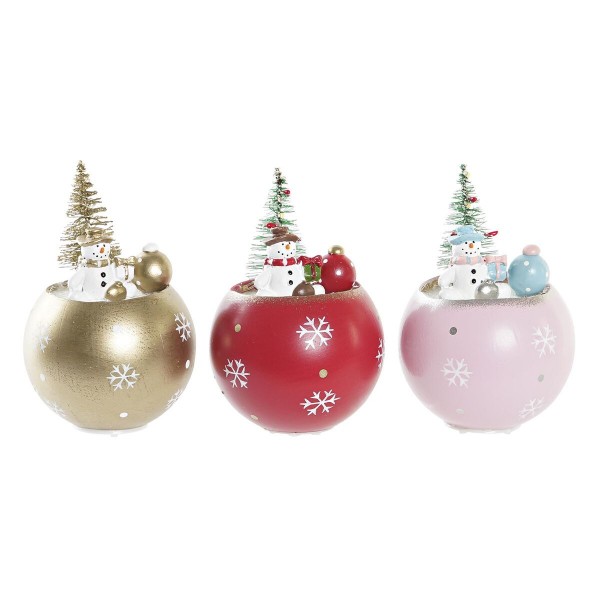 Χριστουγεννιάτικο Στολίδι DKD Home Decor MDF (8 x 8 x 11 cm) (3) (3 Μονάδες)