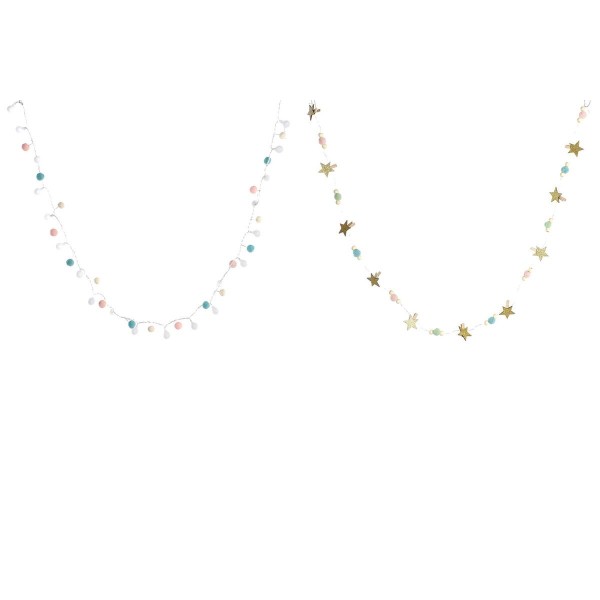 Χριστουγεννιάτικο στεφάνι DKD Home Decor Φως LED (7 x 7 x 170 cm) (x2)