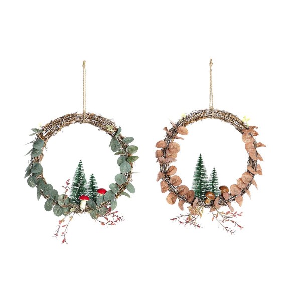 Χριστουγεννιάτικο Στολίδι DKD Home Decor Φως LED Δέντρο (x2) (30 x 2 x 30 cm)