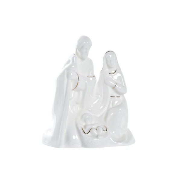 Χριστουγεννιάτικο Βηθλεέμ DKD Home Decor Φως LED Πορσελάνη Λευκό (13 x 8,9 x 15,3 cm)