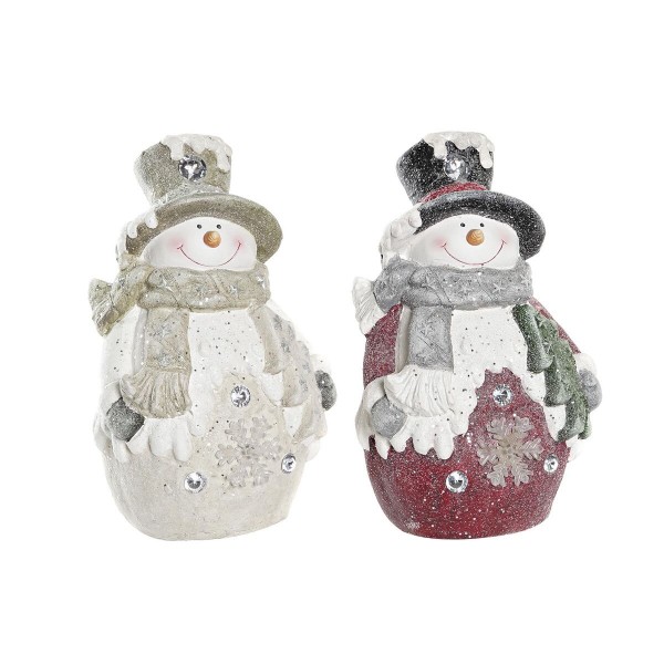 Χριστουγεννιάτικο Στολίδι DKD Home Decor Χιονάνθρωπος Μαγνήσιο (24 x 20 x 38 cm) (x2)