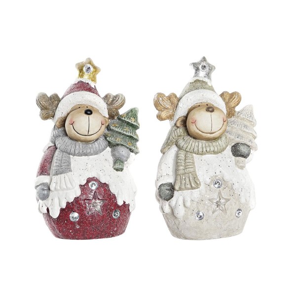 Χριστουγεννιάτικο Στολίδι DKD Home Decor Τάρανδος Μαγνήσιο (24 x 17 x 39 cm) (x2)
