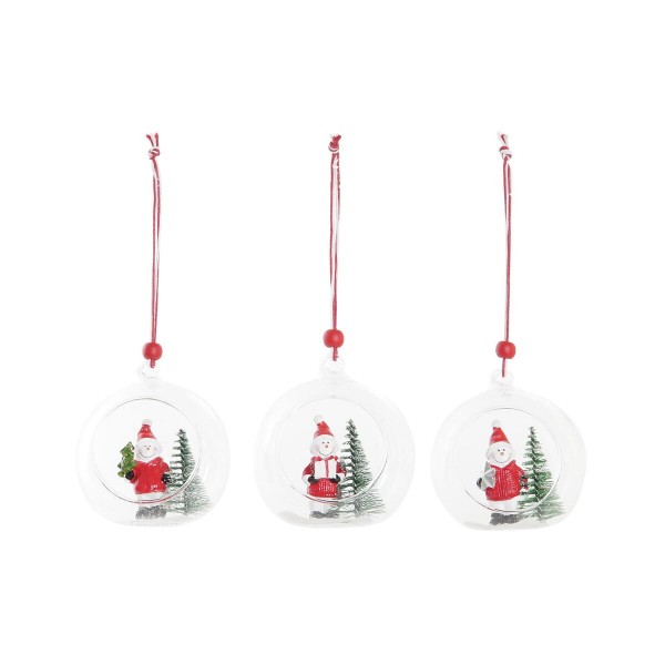 Χριστουγεννιάτικο Στολίδι DKD Home Decor Κρυστάλλινο Ρητίνη (8 x 7 x 8,5 cm) (3 Μονάδες)