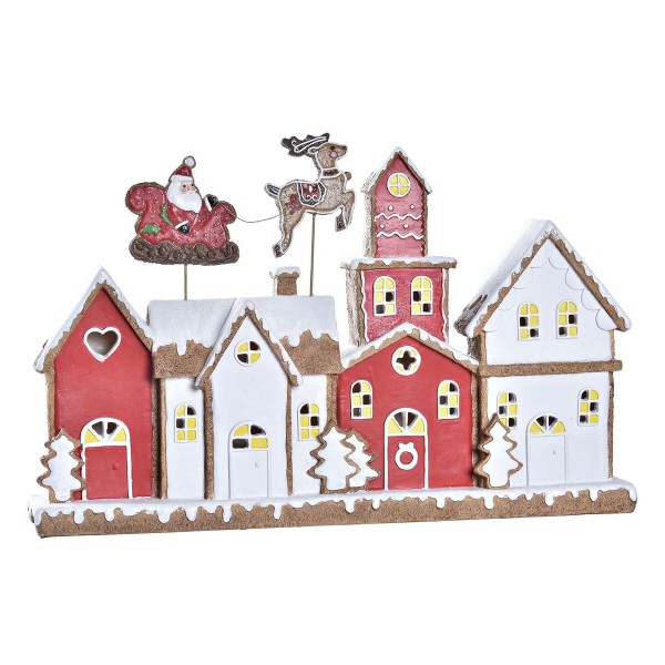Χριστουγεννιάτικο Στολίδι DKD Home Decor Σπίτι Ρητίνη (41 x 7,5 x 27 cm)