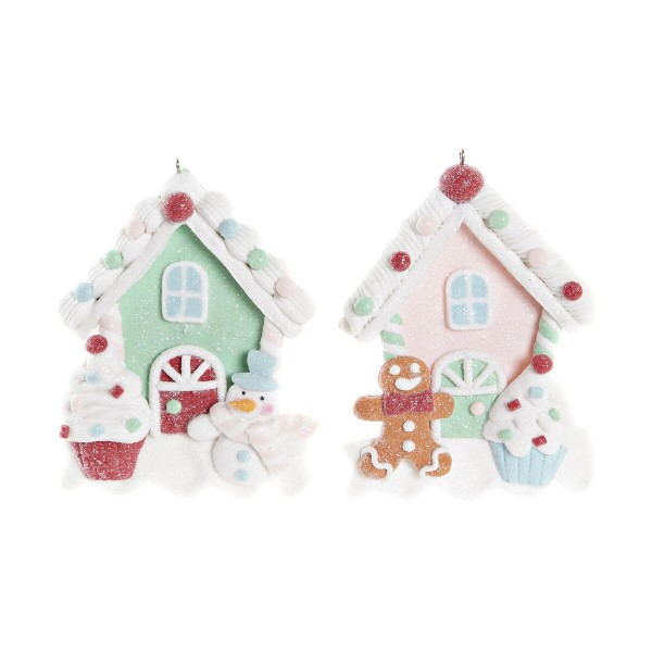 Χριστουγεννιάτικο Στολίδι DKD Home Decor Ρητίνη (9 x 1,2 x 11 cm) (x2)